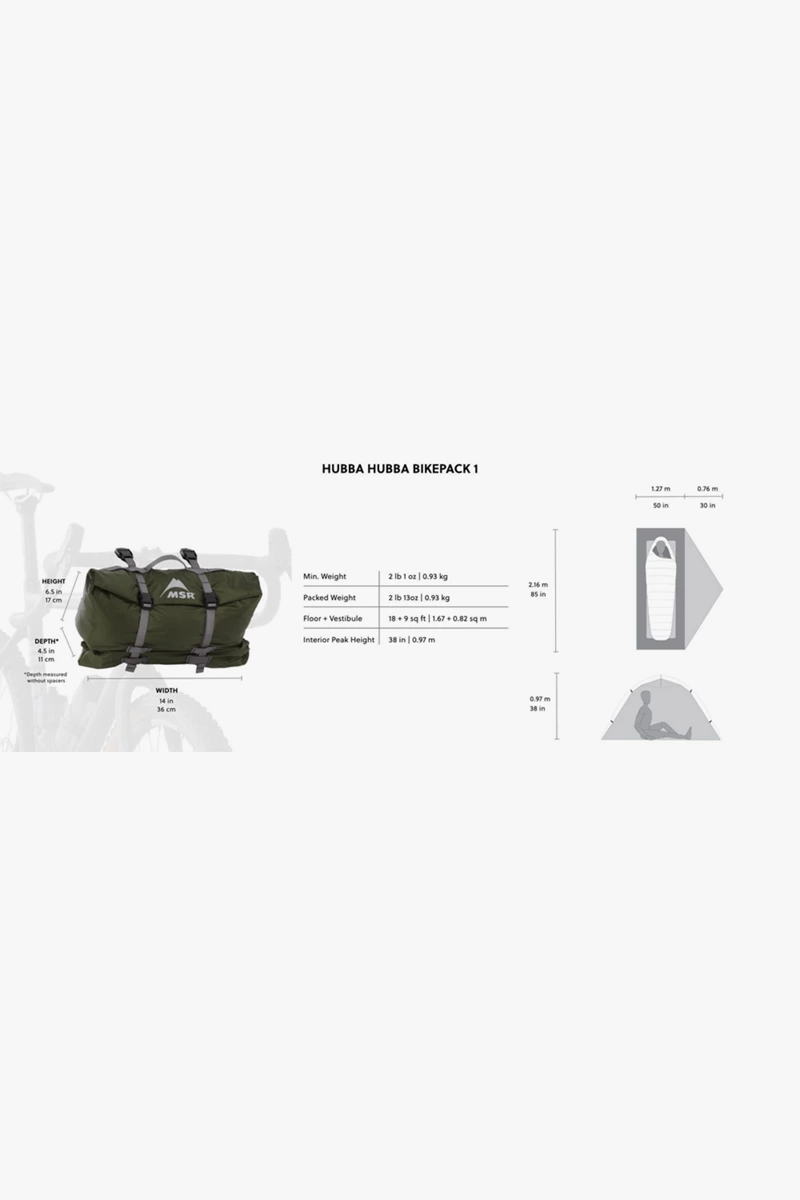 MSR Hubba Hubba™ Bikepack 1 Zelt