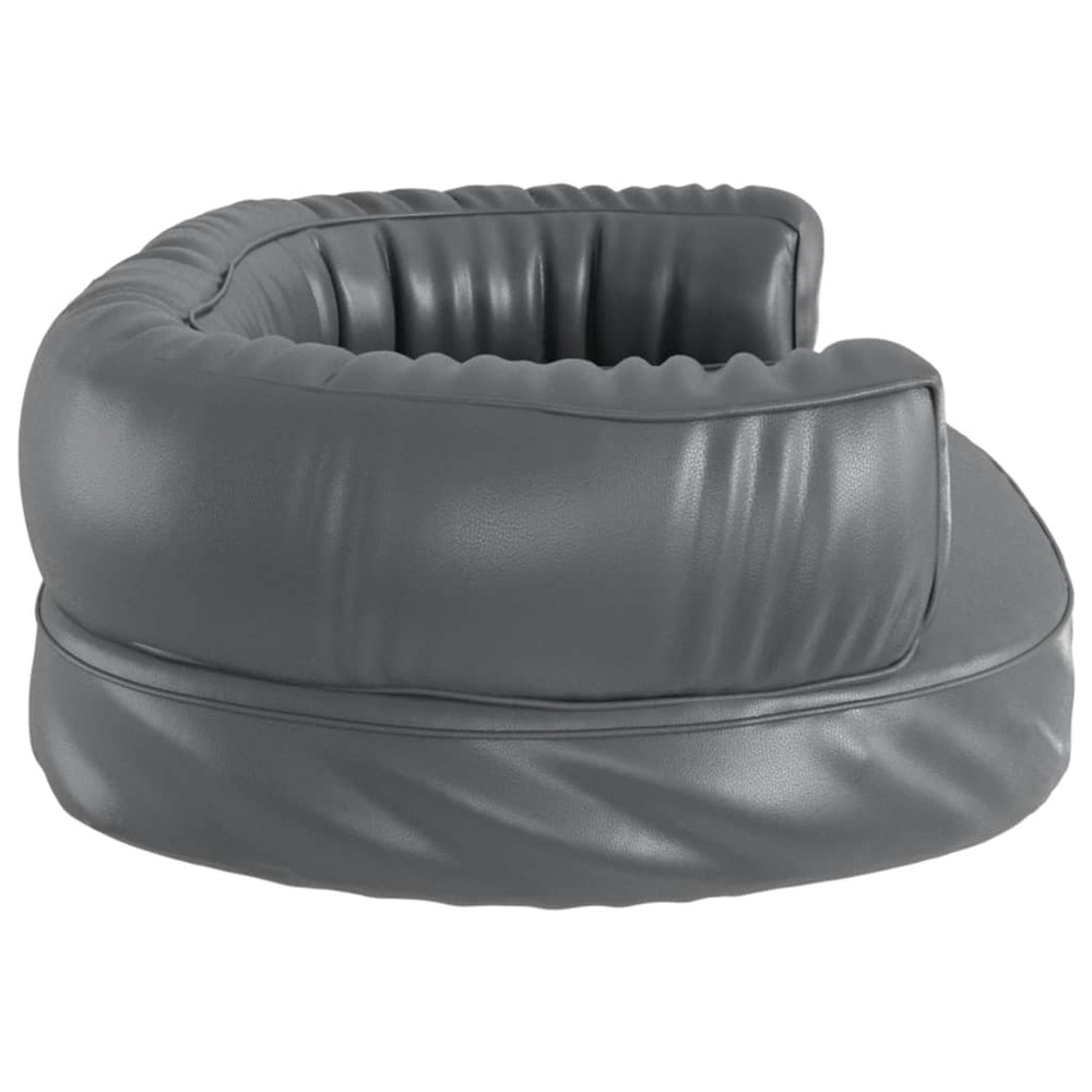 Lit pour chien ergonomique mousse gris 60x42 cm similicuir