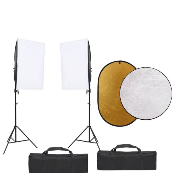 Kit de Estúdio Fotográfico C/ Conjunto de Iluminação e Refletor - 3094764
