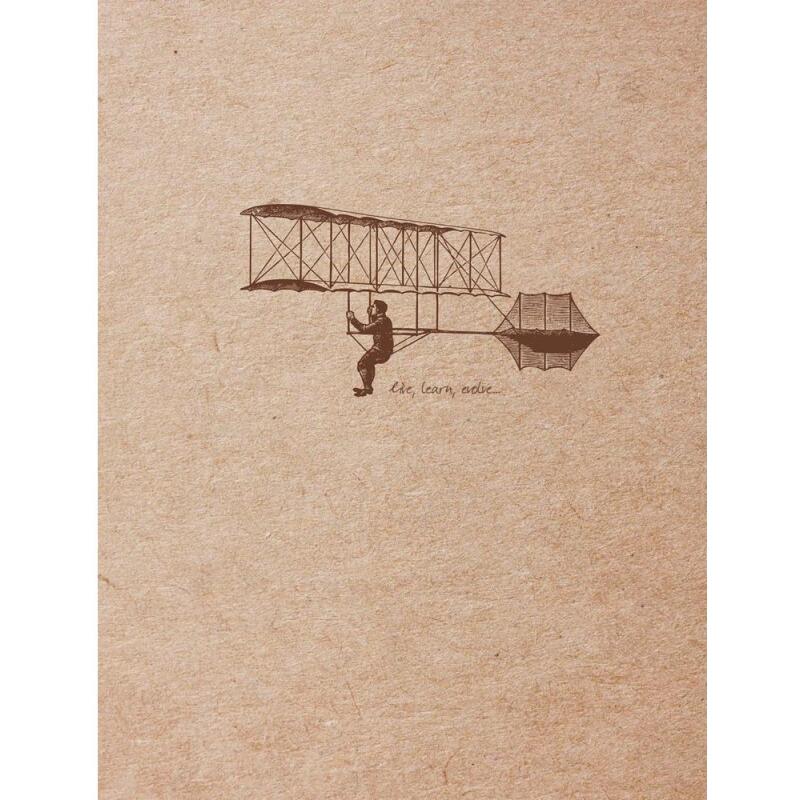 Flying Spirit carnet cousu 50F A6 90g - Kraft brun