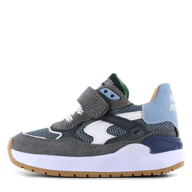 Shoesme wit-blauwe sneaker Leer, Microleer | Jongens schoenen