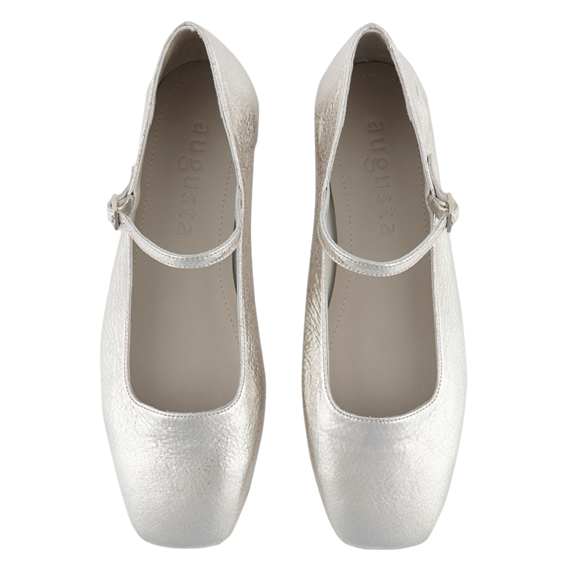 JULIETA - Ballerines en cuir métallisé | Argent