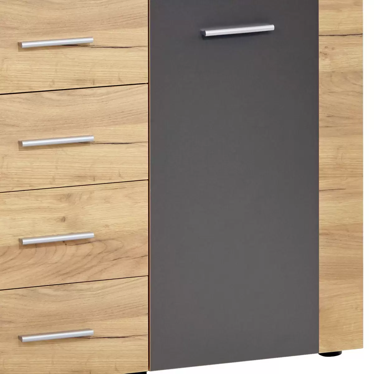 Kommode Uno UNK02 grau,Eiche