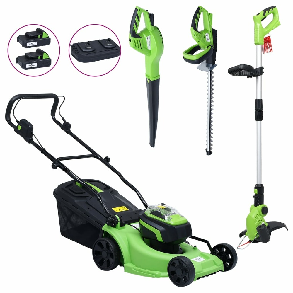 Tondeuse à gazon sans fil et jeu d'outils électriques de jardin