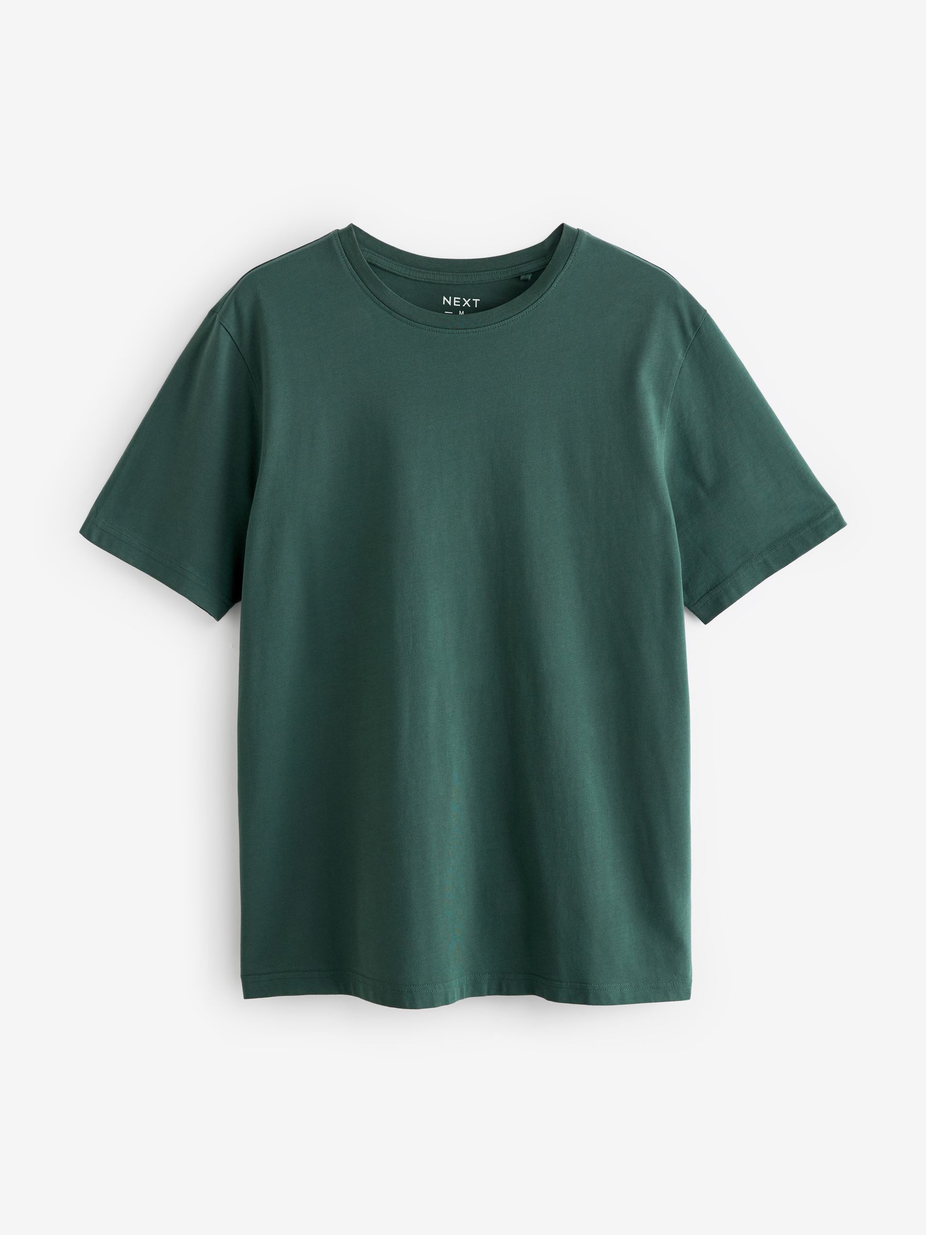Dennengroen - Slim Fit - Essentieel katoenen T-shirt met ronde hals