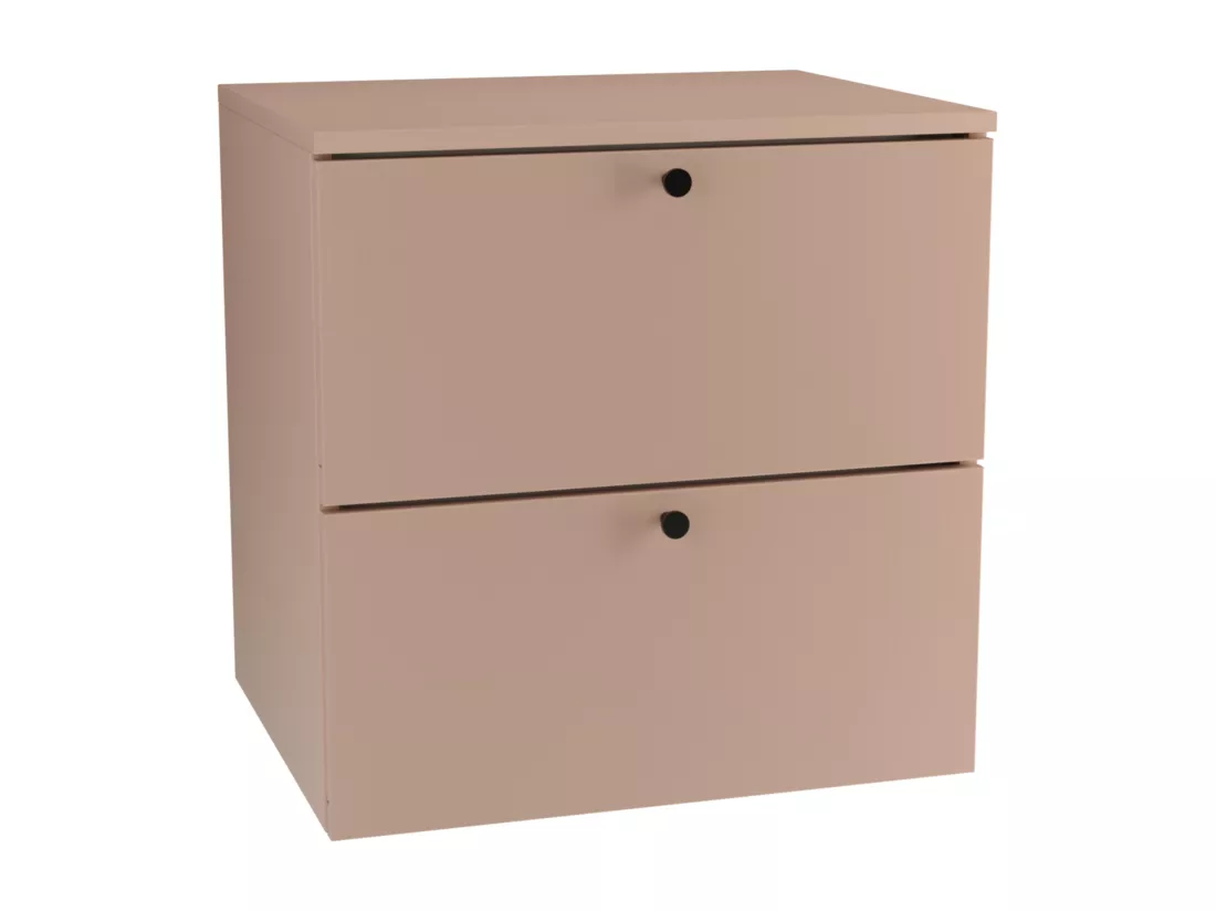 Meuble lavabo WENA, fronts lisses, Beti, 60x60x47 cm, Rose foncé