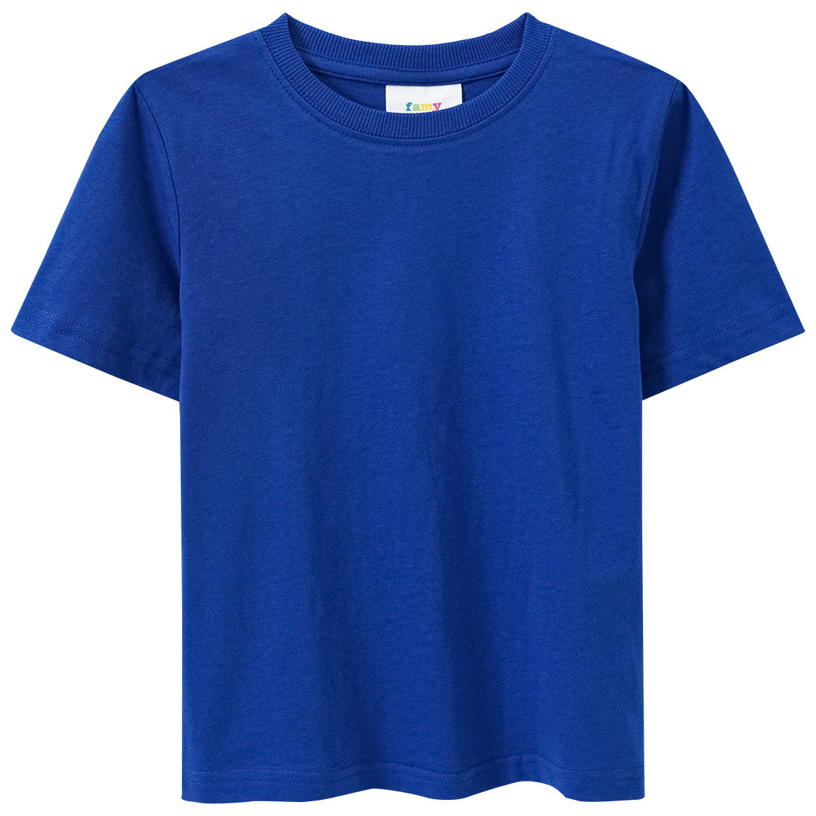 Famy 3 Jungen T-Shirts unifarben hellblau / königsblau / weiss