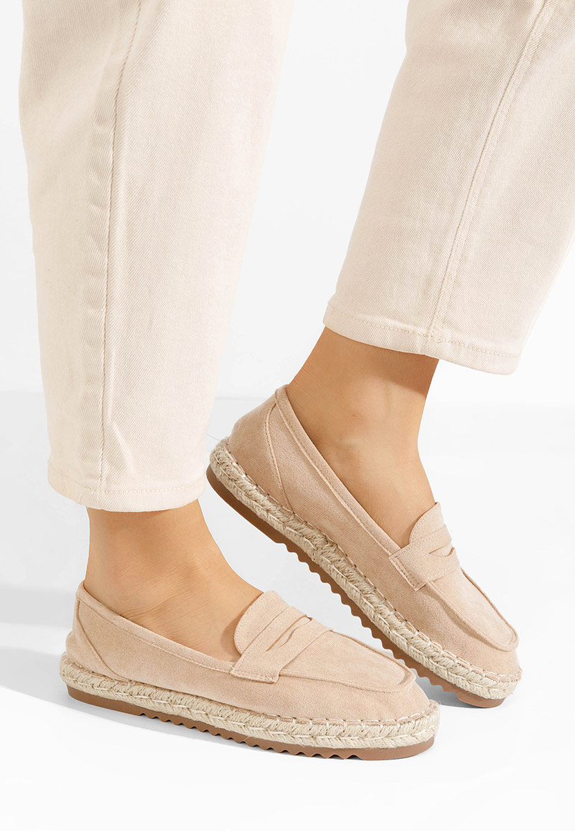 Mocassins femme nude Elanore