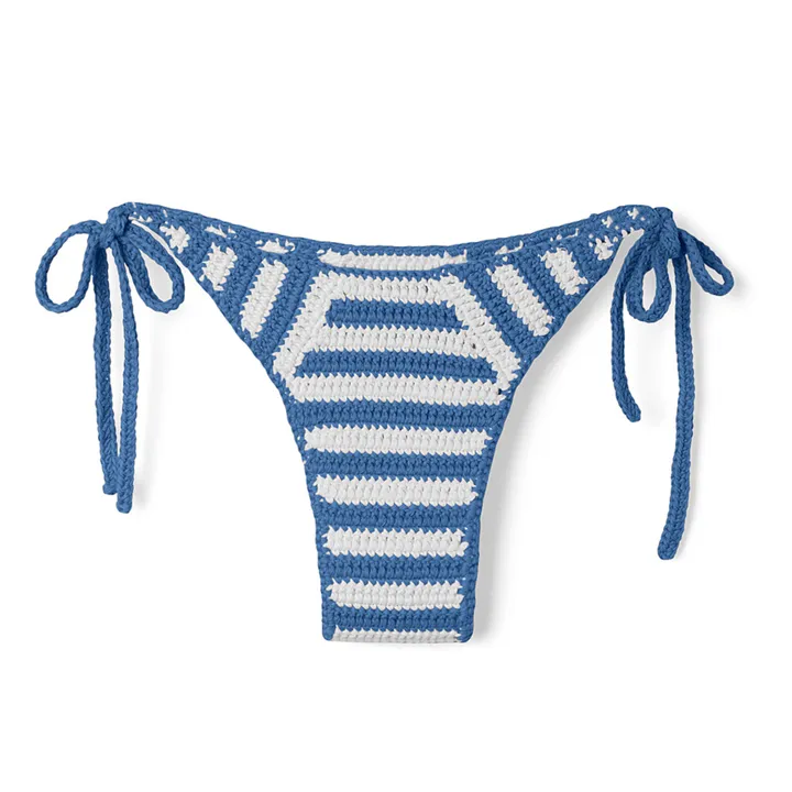 Zulu & Zephyr Bas de Maillot Rayé Crochet | Bleu