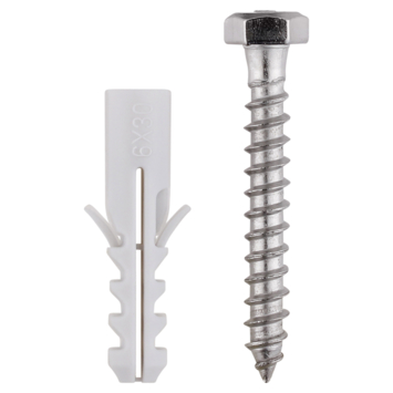 KARWEI Basisplug 6x30mm hdb 5x35 RVS 4ST