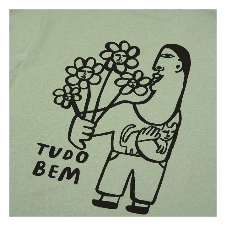 Olow T-shirt Tudo Bem Coton Bio | Sauge