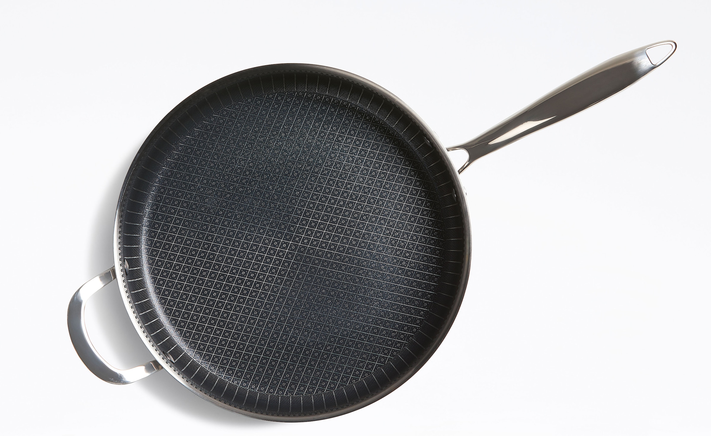 MediaShop Bratpfanne »Titan Pan« Edelstahl Set, 4 Stk. tlg. Edelstahlmatrix+diamantver. Anti-Haft-Versiegelung, Ø24 cm, Induktion