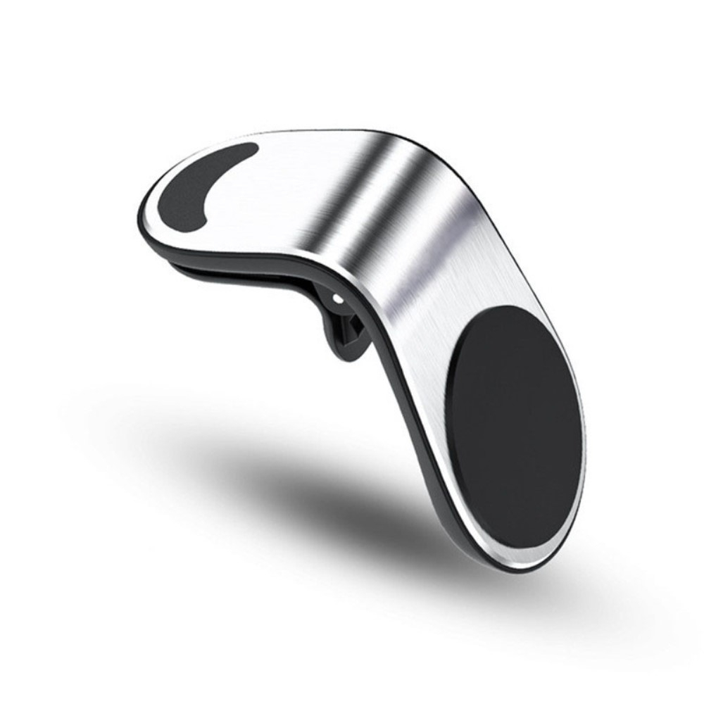 Magnetische Alu Smartphone Halterung Auto KFZ für Air Frame Lüftungsgitter - Silber