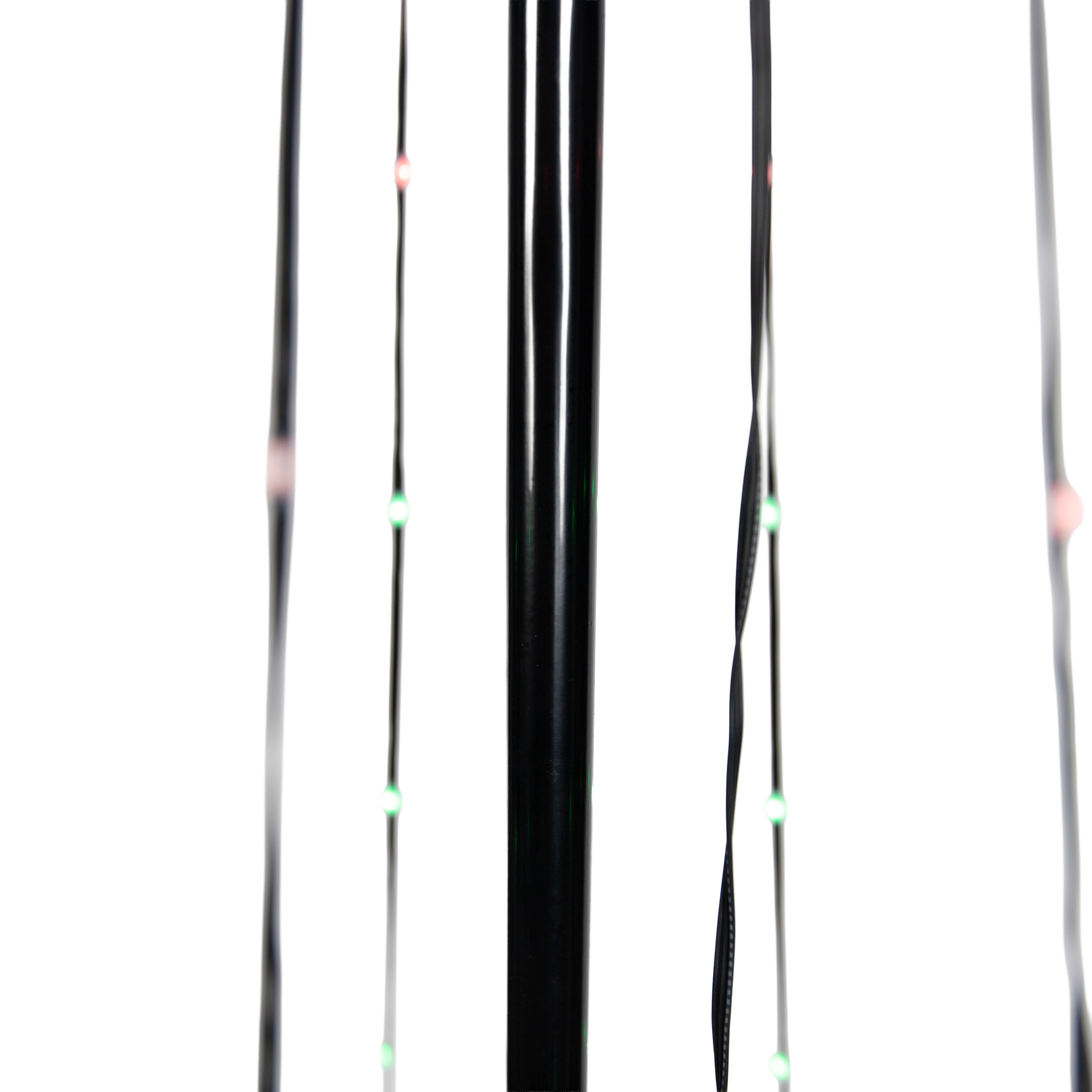 Kerst vloerlamp zwart 240cm incl. LED RGB IP44 met afstandsbediening - Nagi