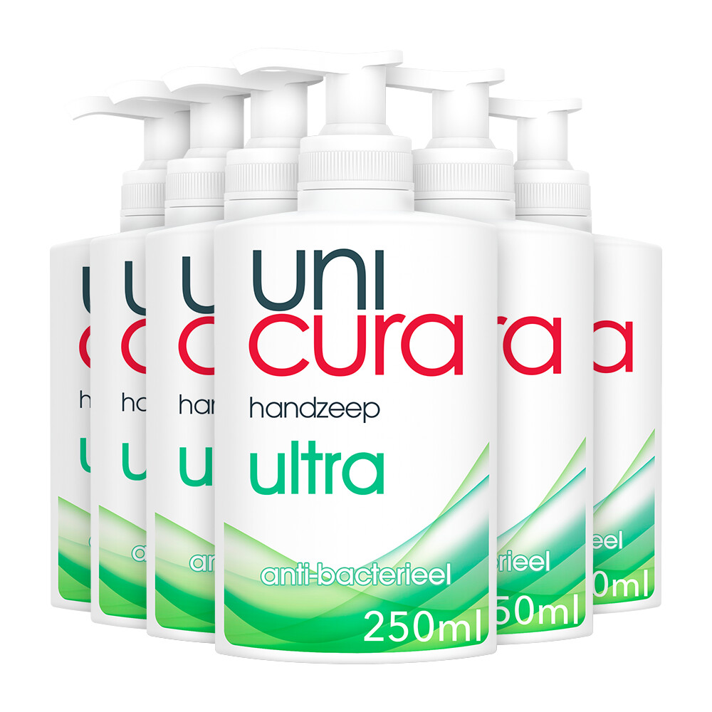 6x Unicura Vloeibare Zeep Ultra250 ml
