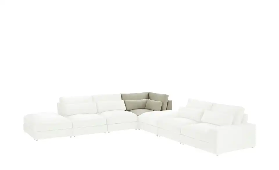Element Branna Beige Samt Ecke