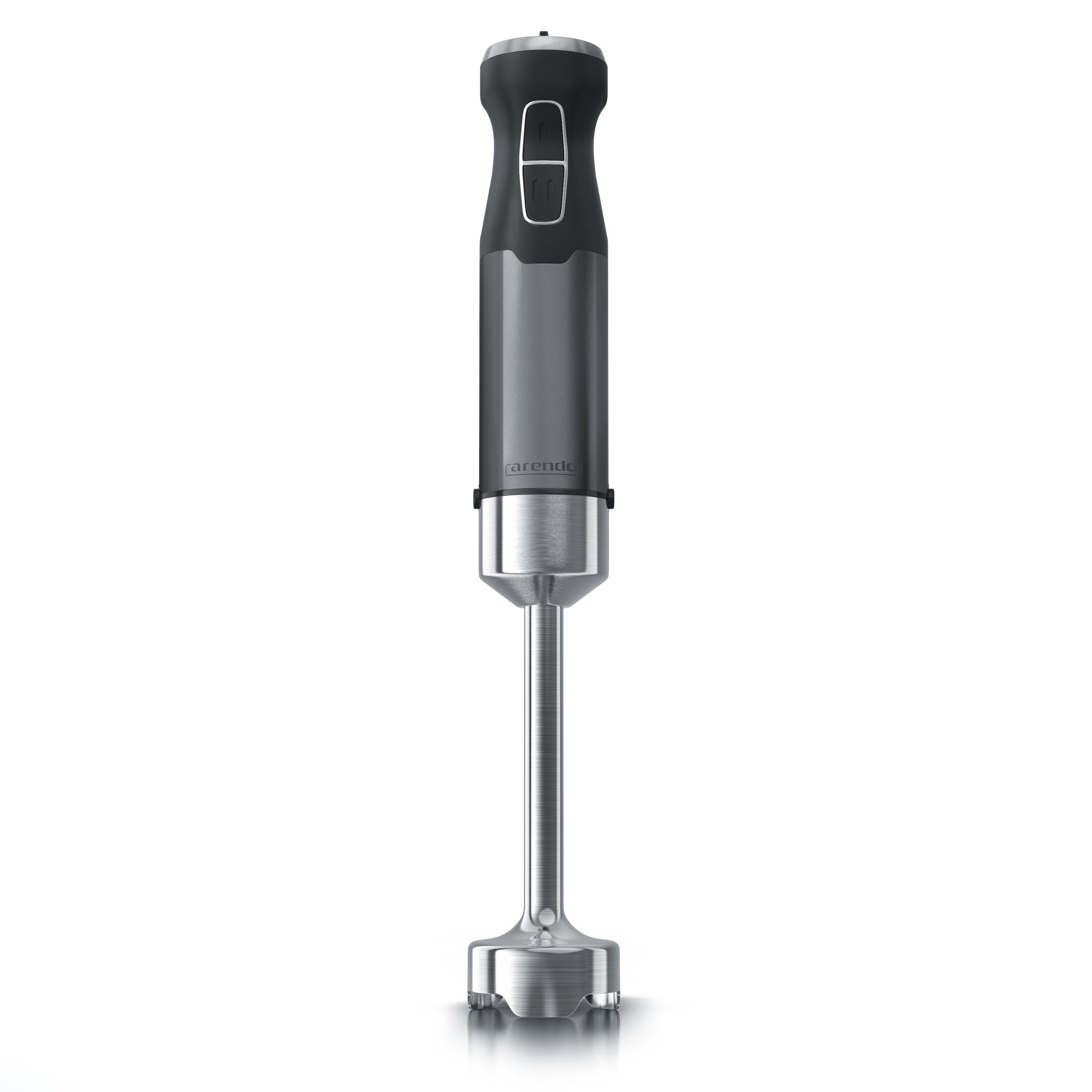Arendo Edelstahl Stabmixer in grau Handmixer - Pürierstab - stufenlose Regelung