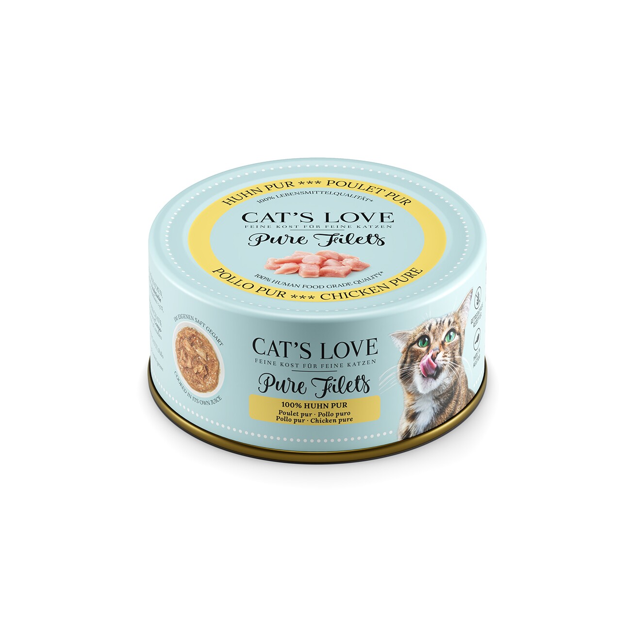 CAT'S LOVE Nassfutter Katze Adult Pure Filets Huhn 6x100 g