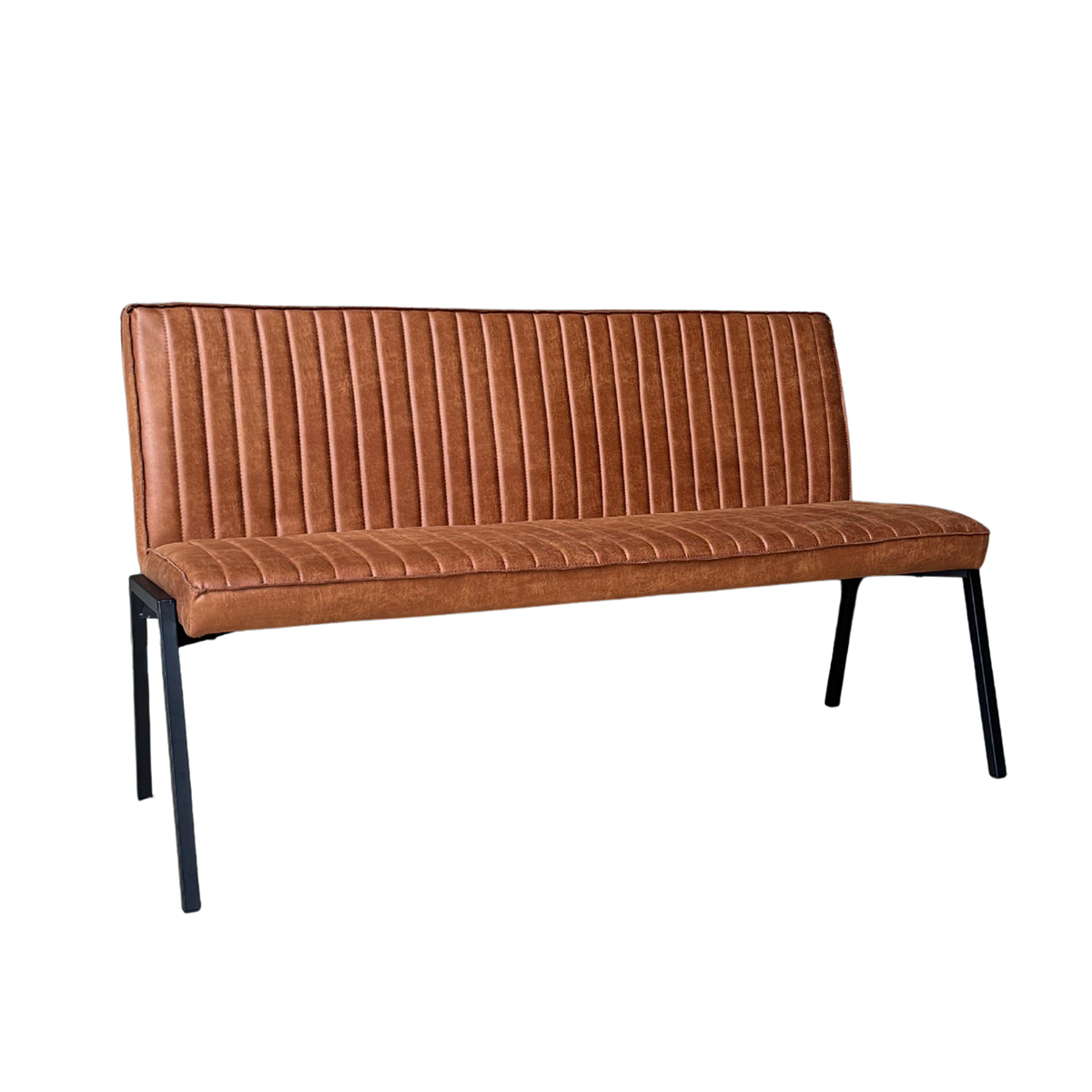 Eetkamerbank Stripes Cognac 155 cm