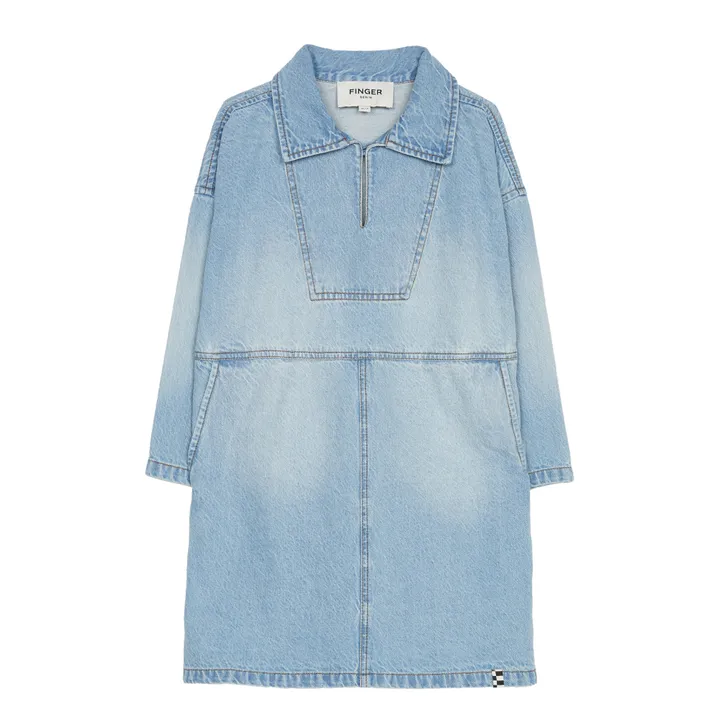 Finger in the nose Robe Olga | Denim bleached