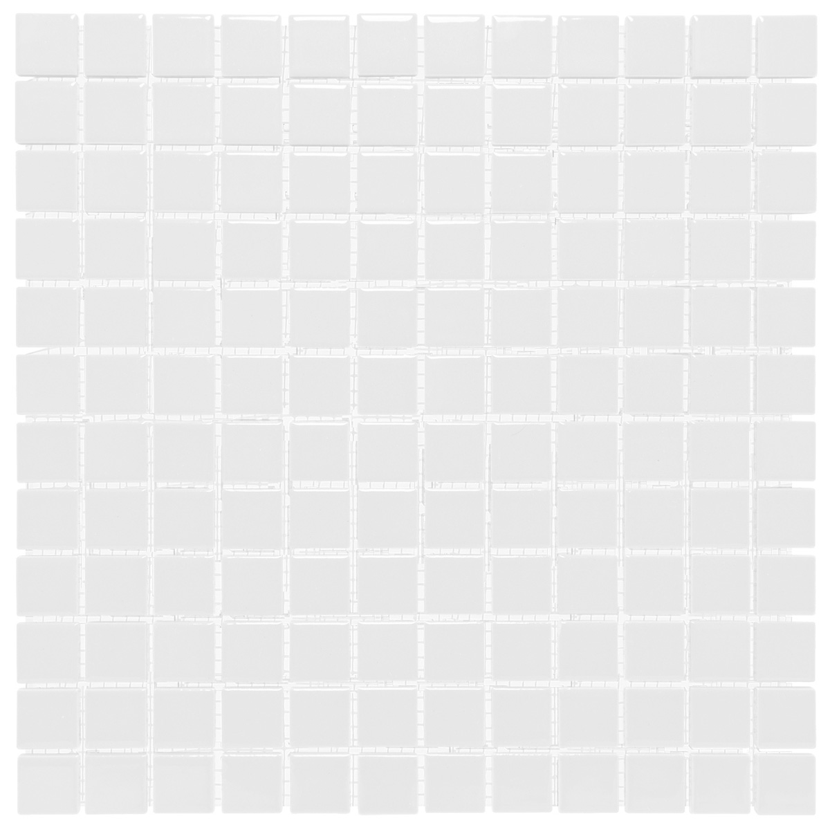 Tegelsample: The Mosaic Factory Barcelona vierkante mozaïek tegels 30x30 extra wit