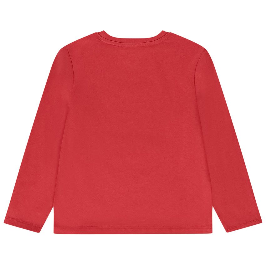 T-shirt manches longues en jersey print fantaisie pour garçon - Rouge