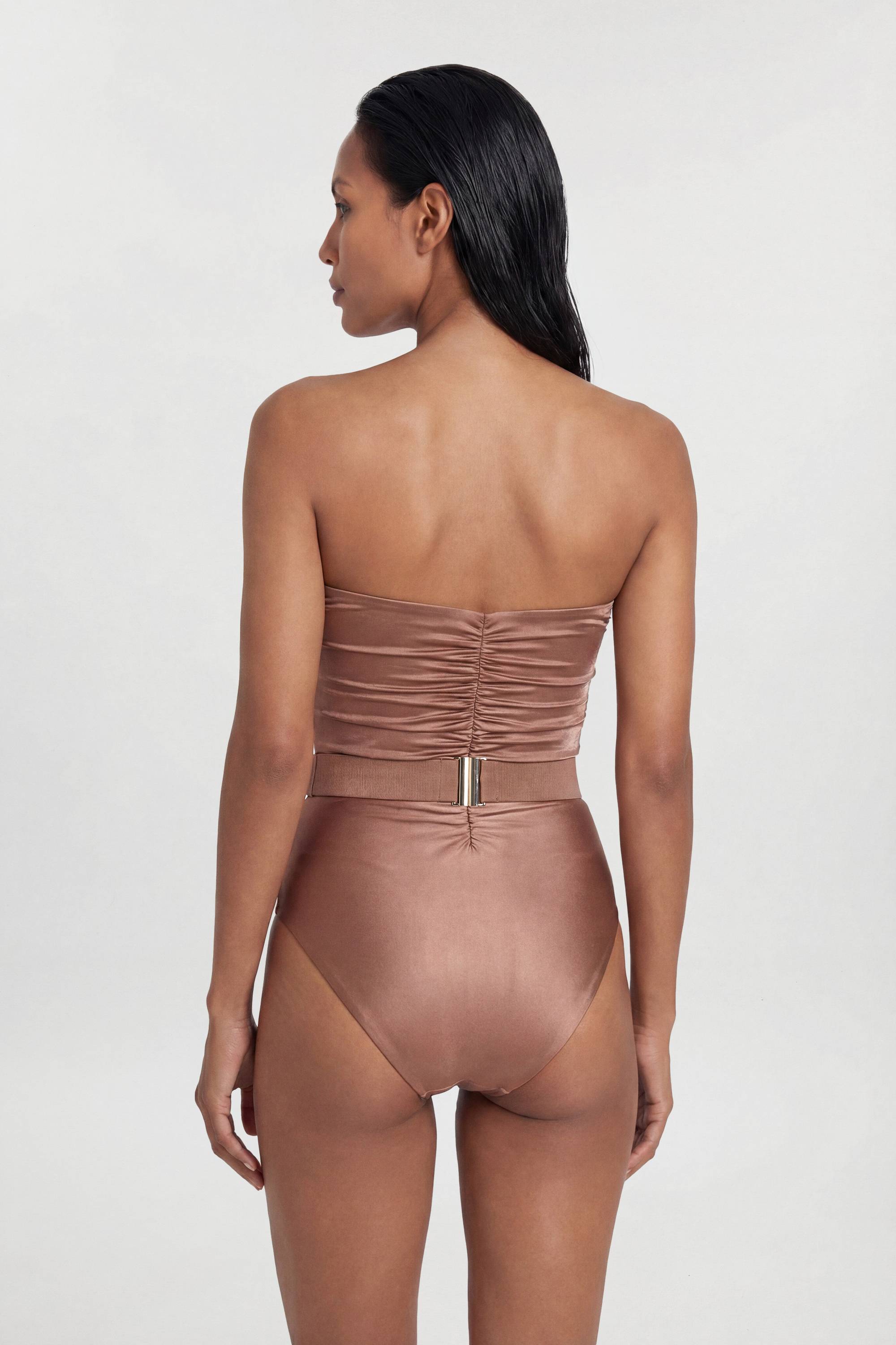 KarenMillen Maillot De Bain Bandeau Avec Détail De Ceinture Métallique
