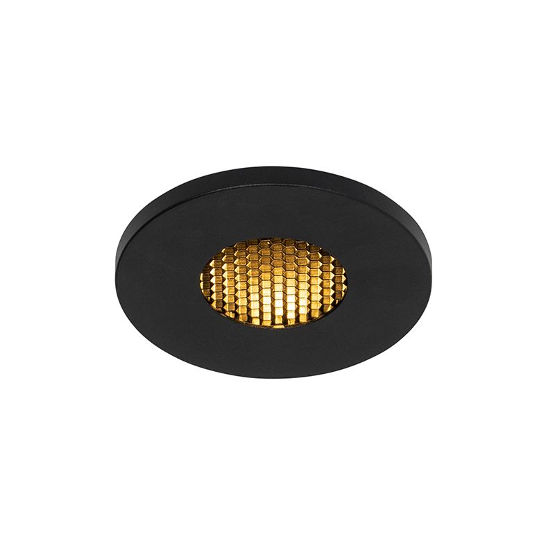 Moderne badkamer inbouwspot zwart IP54 - Shed Honey