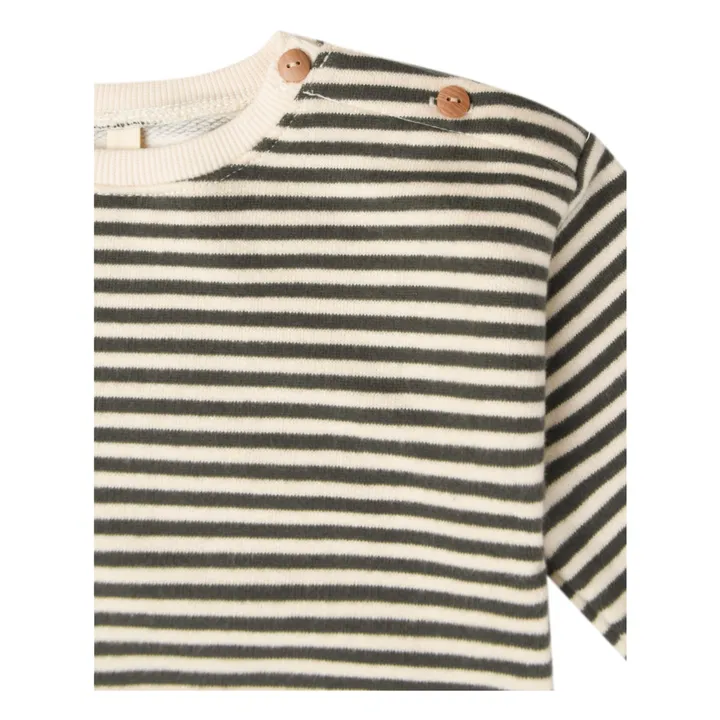 Organic Zoo Sweat Eponge Rayé | Gris