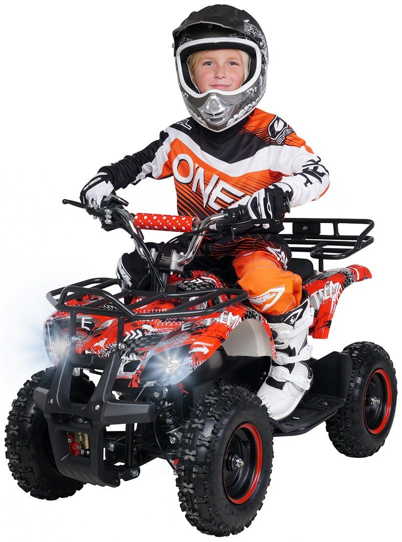 Quadriciclo elétrico infantil Actionbikes Motors Torino ATV 1000 W 36 V, capacidade de carga 50 kg (1 unidade), quadriciclo de bolso - toque de segurança - freio a disco perfurado - até 25 km/h