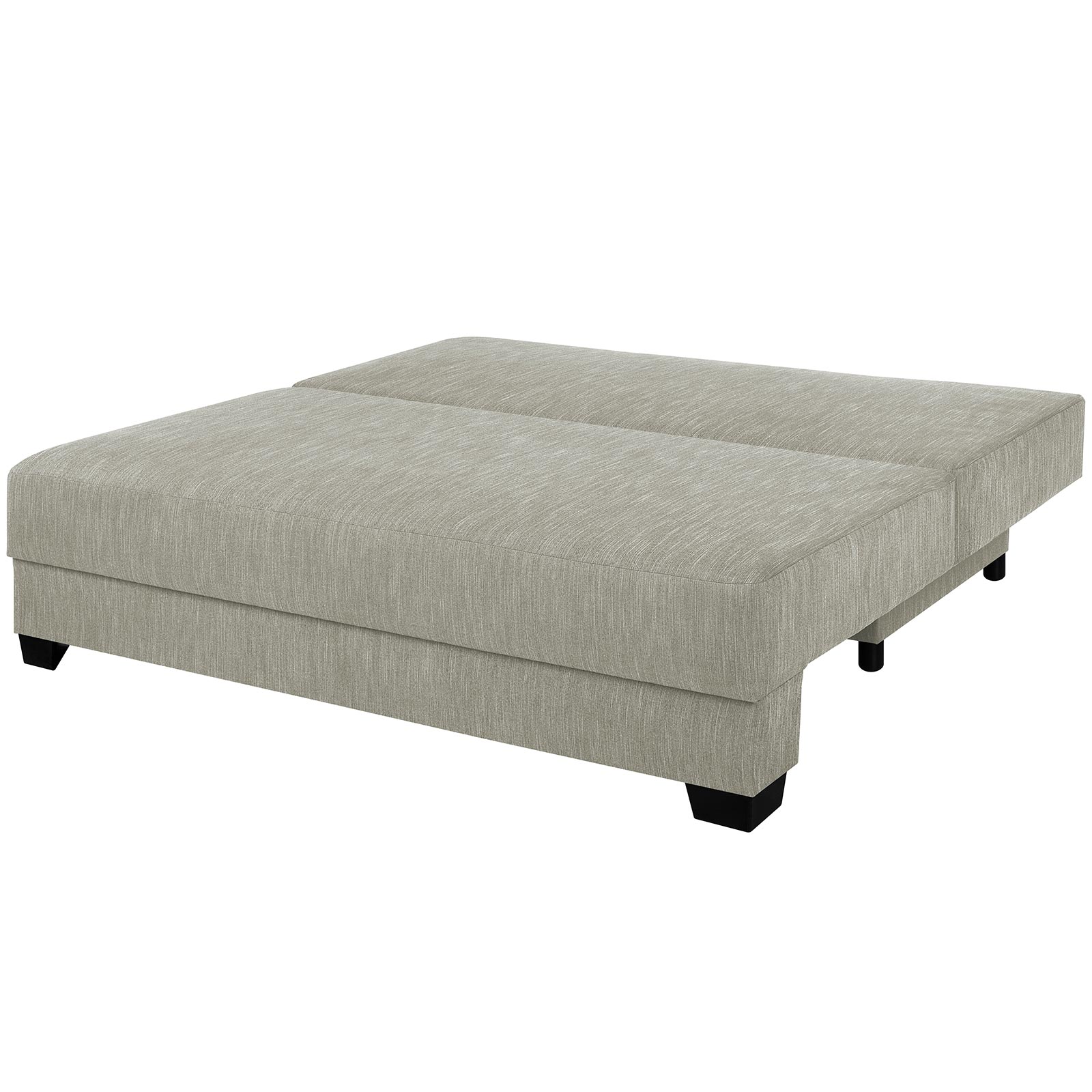 Boxspringsofa - beige - Dauerschläfer mit Staukasten