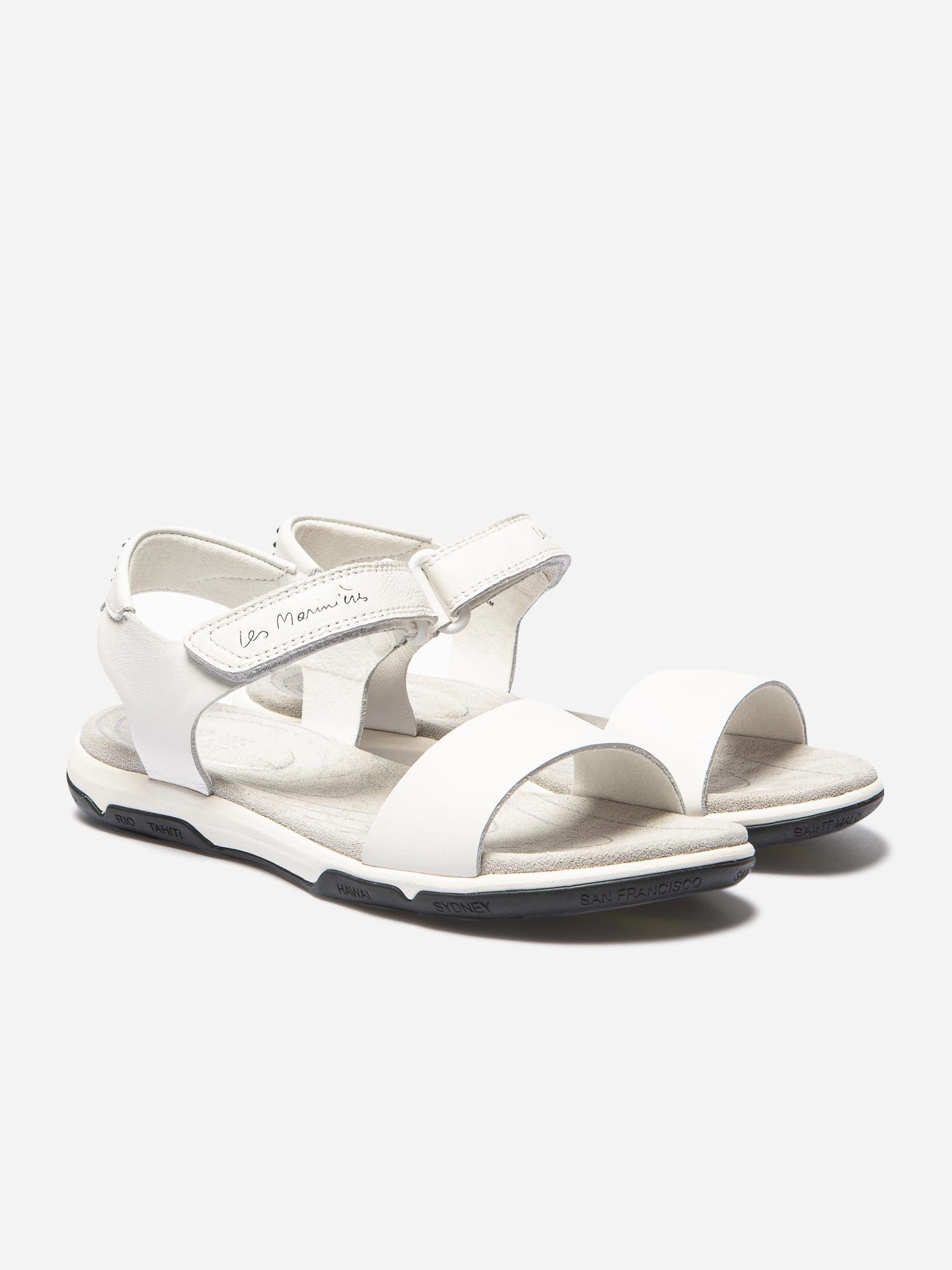 Sandales Femme Légères Cuir Blanc
