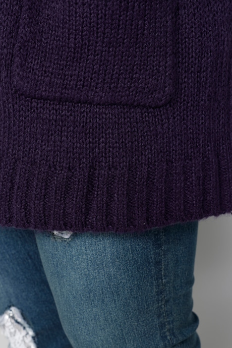 Strickjacke, offene Form, Langarm