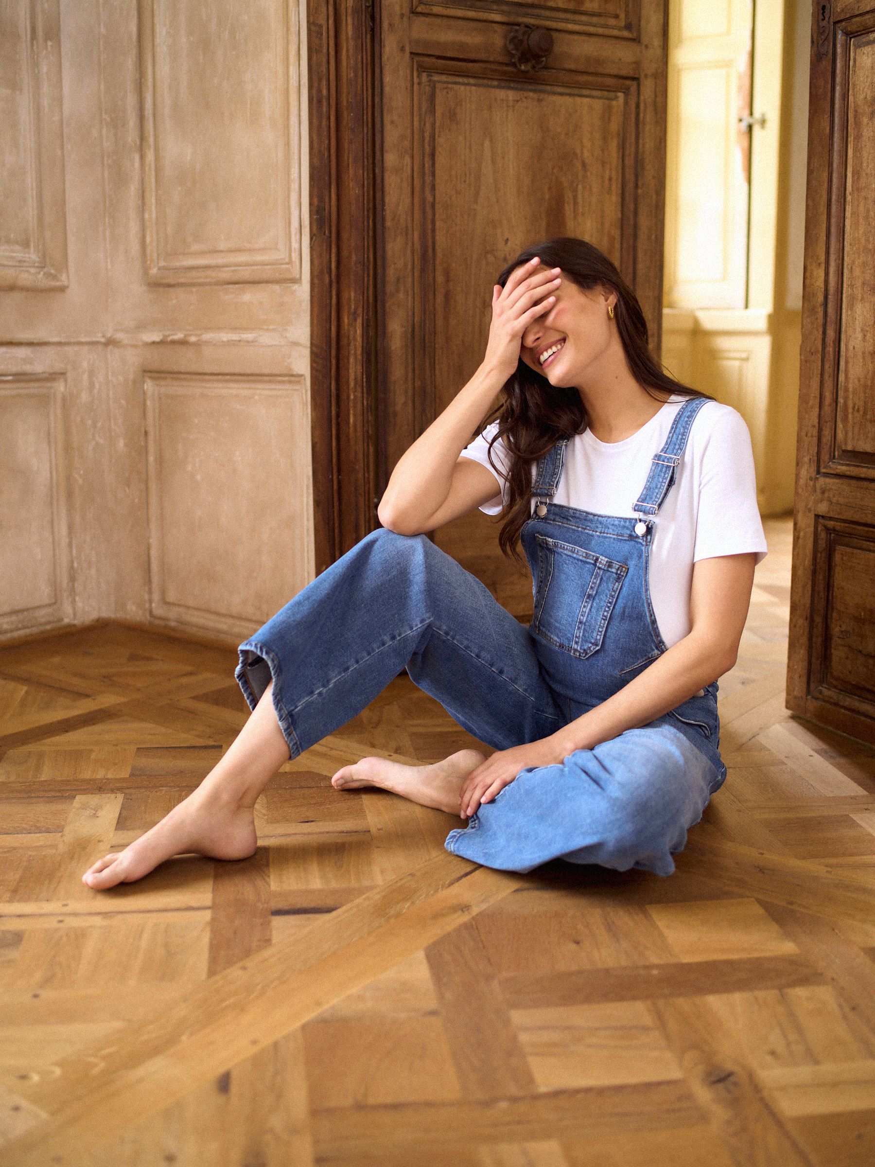Seraphine Maternity Wide Leg Dungarees