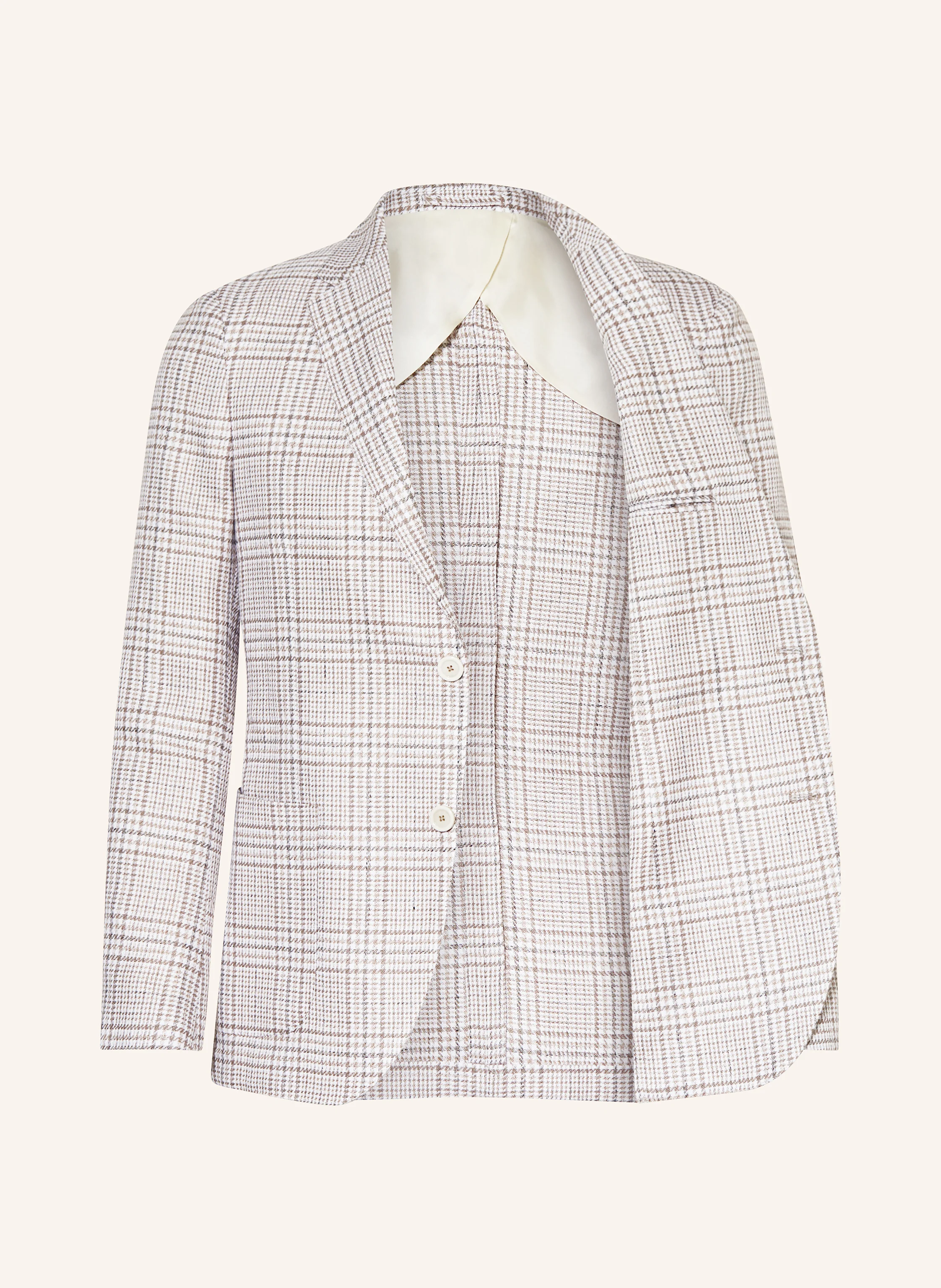 LARDINI Sakko Regular Fit mit Leinen