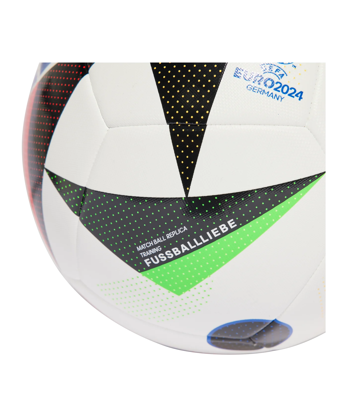 adidas Fussballliebe TRN Trainingsball EM 2024 Weiss Schwarz Blau
