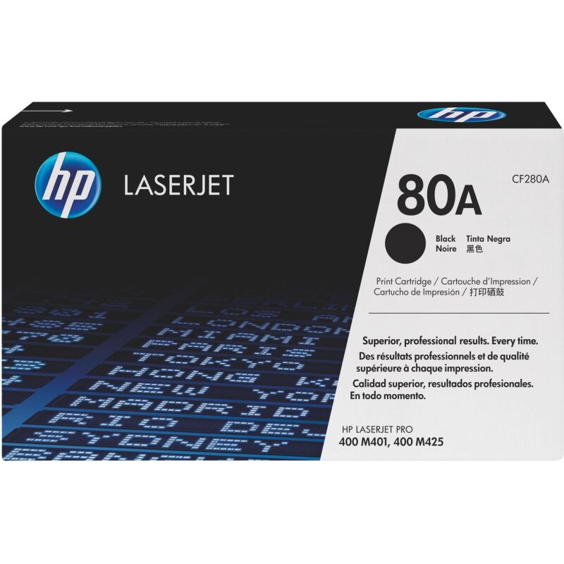 HP 80A - CF280A toner noir pour imprimante laser