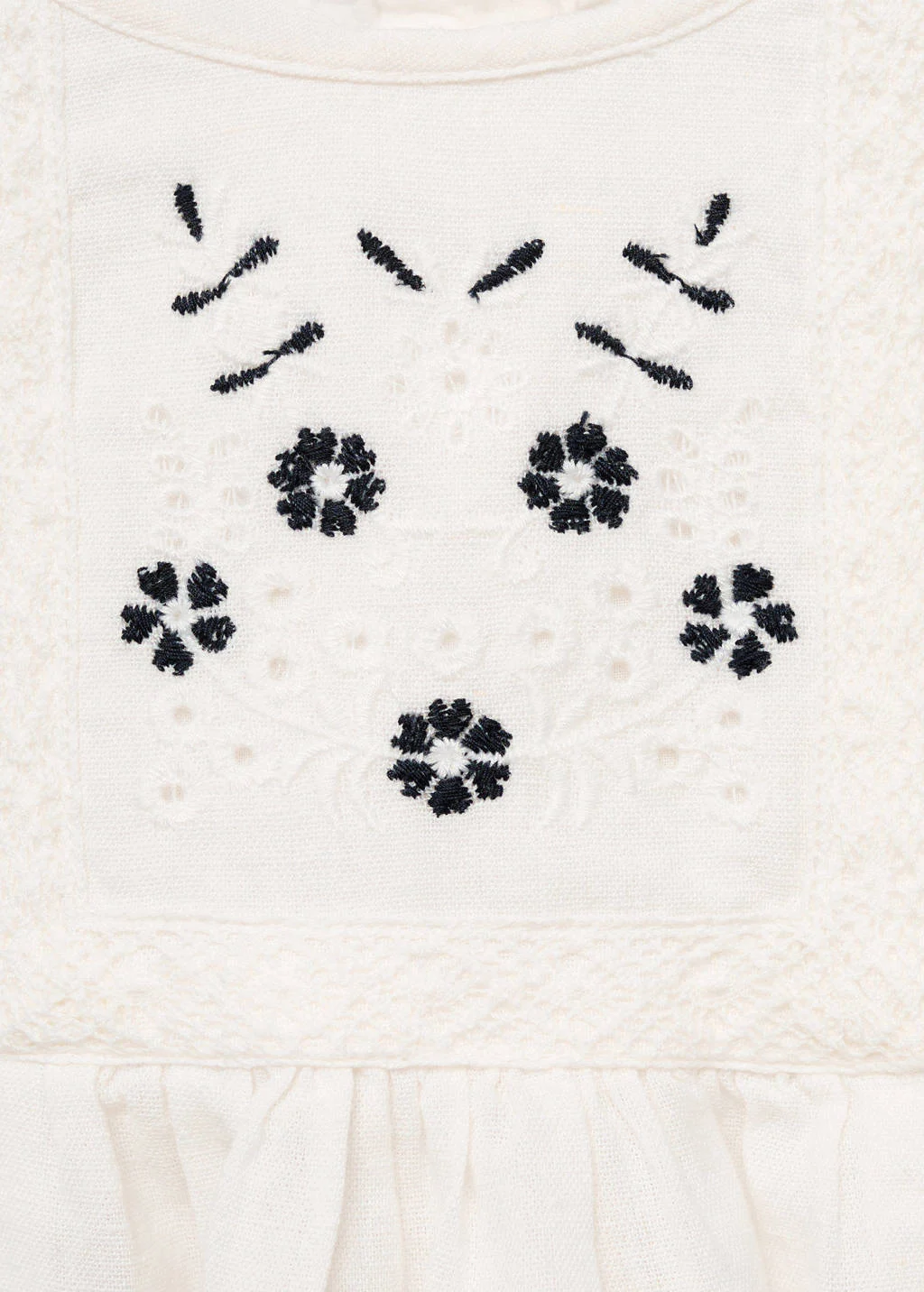 Mango Kids blousetop wit broderie