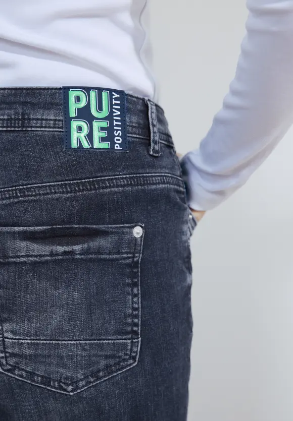 Loose Fit Jeans - dark blue washed
