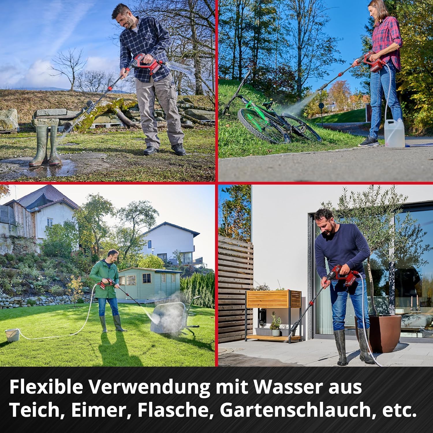 Einhell Akku-Druckreinigerpistole HYPRESSO 18/24-1 Power X-Change (18 V, 24 bar, Mobile Reinigung und Bewässerung, 240 L/h, inkl. Zubehör, ohne Akku & Ladegerät)