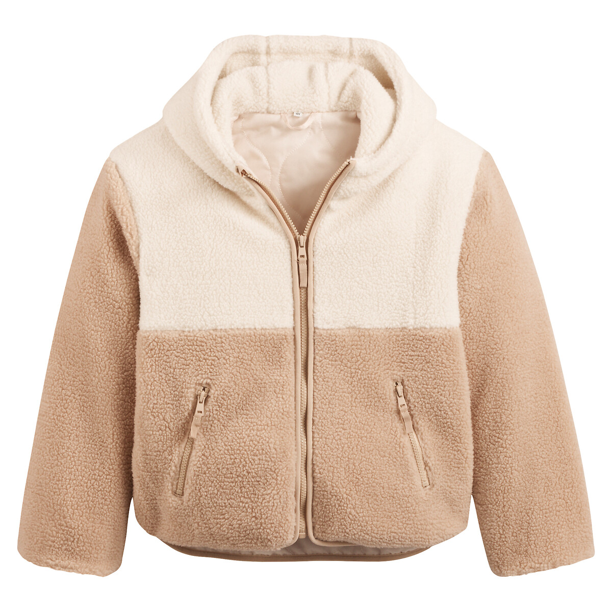 COLEÇÕES LA REDOUTE<br>Jas met kap oversized, em sherpa