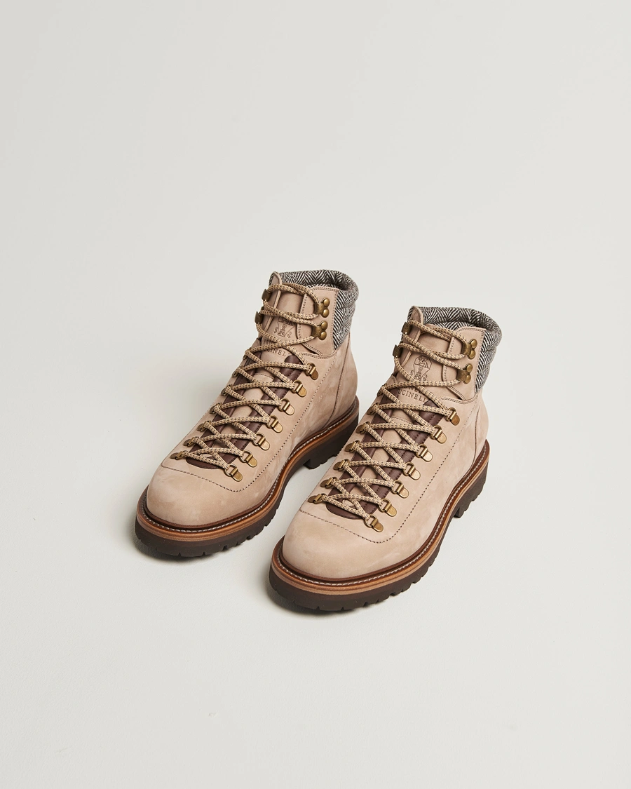 Brunello Cucinelli Winter Boots Beige Suede