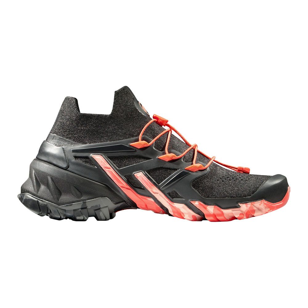 Mammut AEGILITY PRO MID - Chaussures de randonné Femme black/dark salmon
