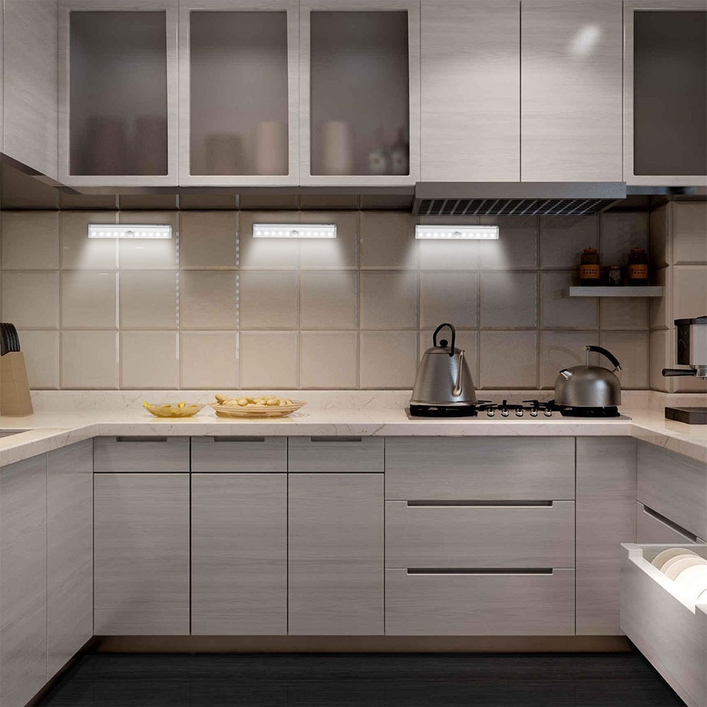 Kabellose LED Lichtleiste Bewegungsmelder Motion Sensor - Kaltweiss