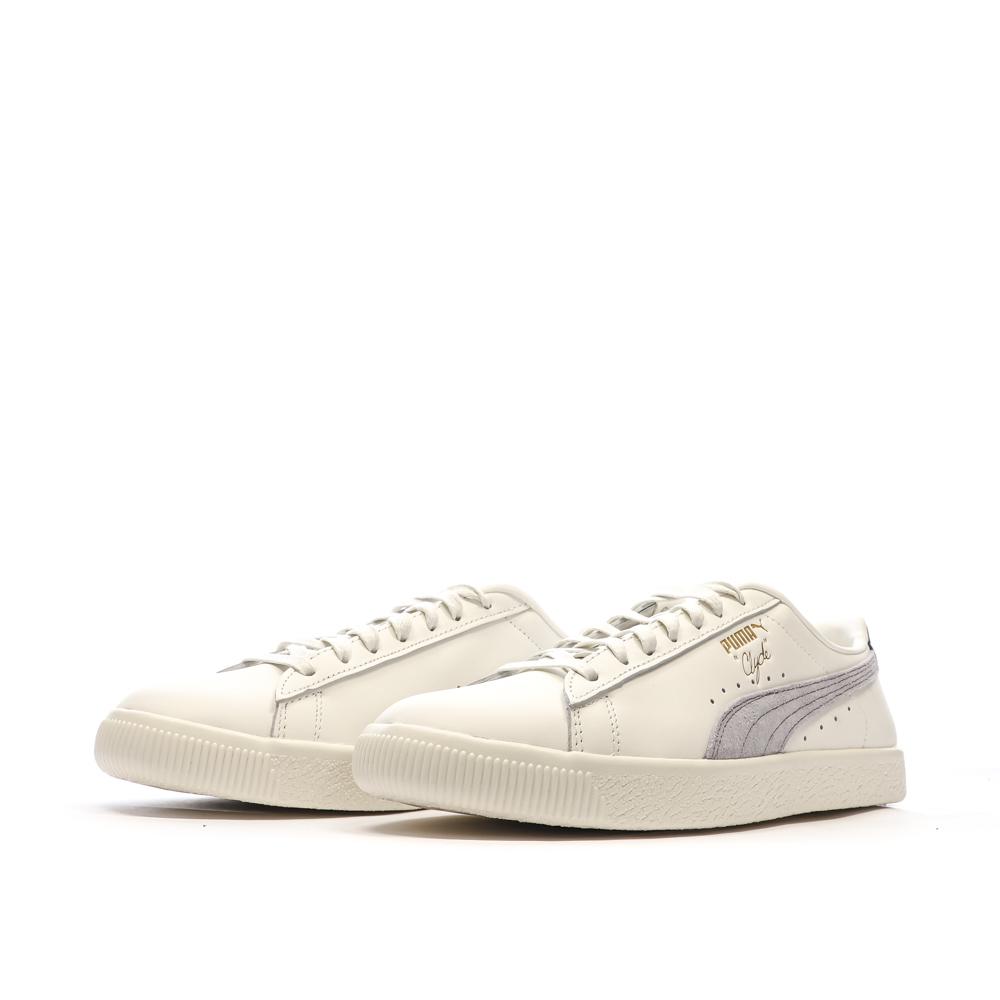 Puma Baskets Blanches/Gris Homme Puma Clyde Base