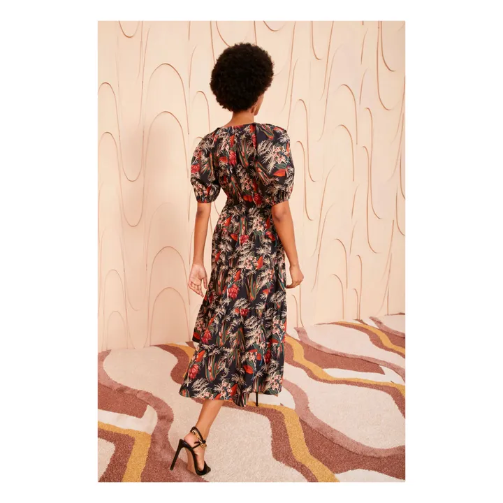 Ulla Johnson Robe Olina Popeline de Coton | Noir