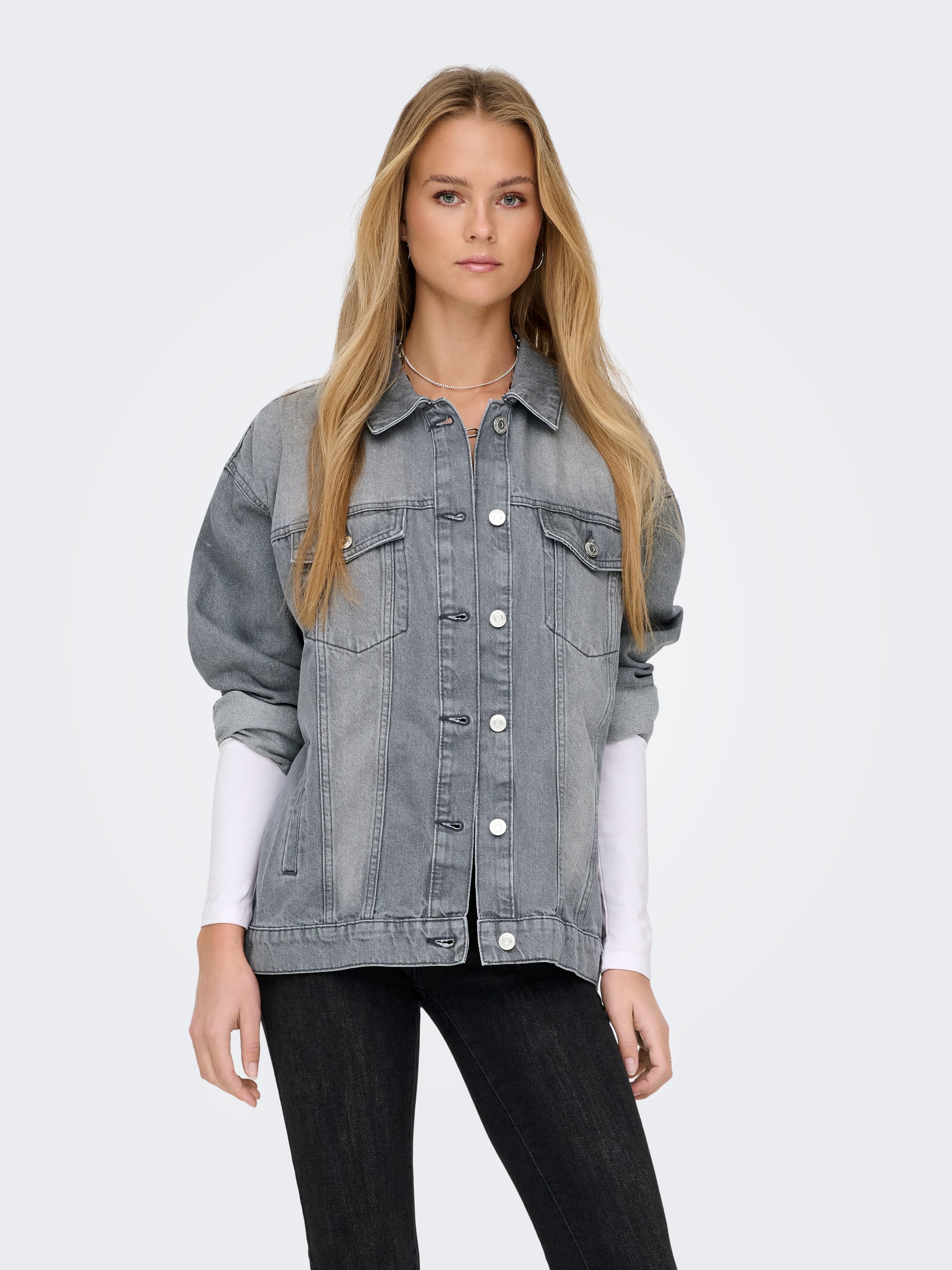 ONLOCEAN Jeansjacke Medium Grey Denim