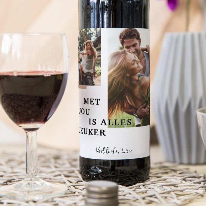 Duc de la Foret | Merlot | Love met eigen foto's & naam | 750 ml