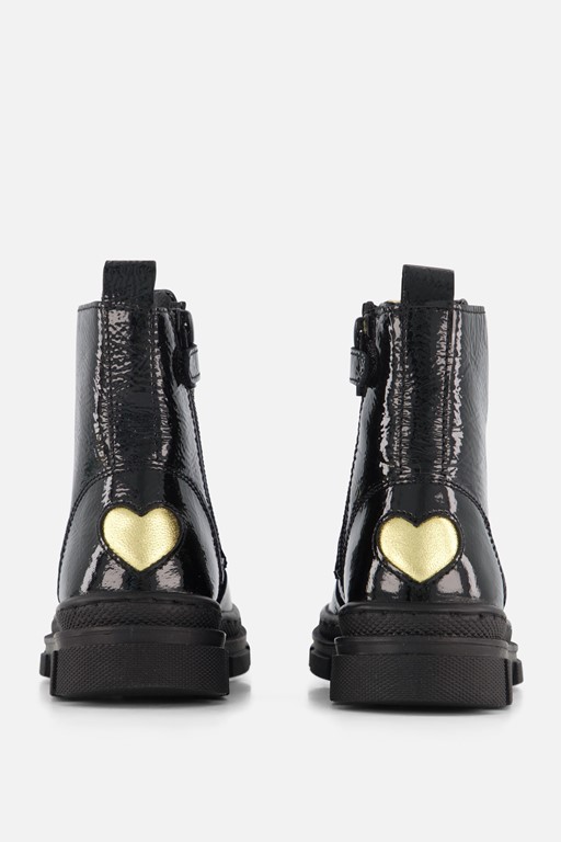 Muyters Veterboots zwart Leer