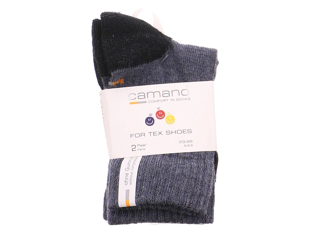 CAMANO Funktions-Socken Blau Textil  2-ER Pack